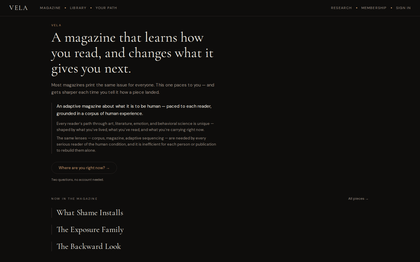 Landing — magazine + sequences (2026-09-29)
